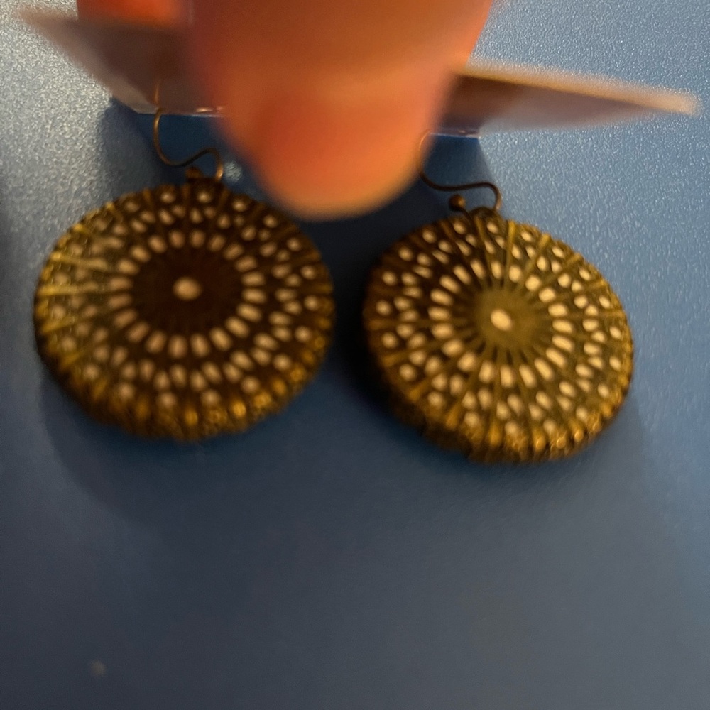 Aztec Pattern Earrings - Picture 2 of 4